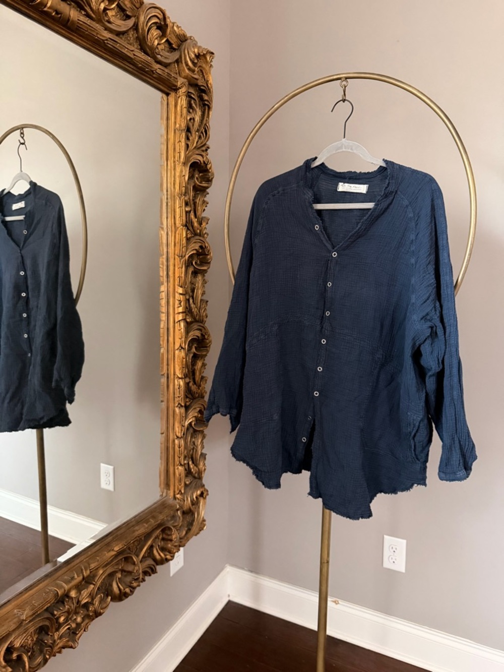 We The Free Navy Button-Down Shirt